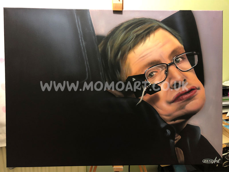 Stephen Hawking Portrait-Airbrush